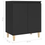 Aparador con patas madera contrachapada negro 60x35x70 cm de vidaXL, Aparadores - Ref: Foro24-806068, Precio: 68,56 €, Descue...