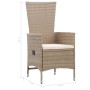 Juego de comedor de jardín 5 piezas beige de vidaXL, Conjuntos de jardín - Ref: Foro24-3071774, Precio: 601,50 €, Descuento: %