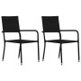 3-piece black garden dining set by vidaXL, Garden sets - Ref: Foro24-3071784, Price: 238,99 €, Discount: %