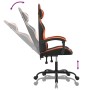 Silla gaming cuero sintético negro y naranja de vidaXL, Sillones para videojuegos - Ref: Foro24-3143824, Precio: 127,95 €, De...