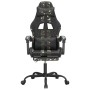 Silla gaming con reposapiés cuero sintético negro camuflaje de vidaXL, Sillones para videojuegos - Ref: Foro24-3143841, Preci...