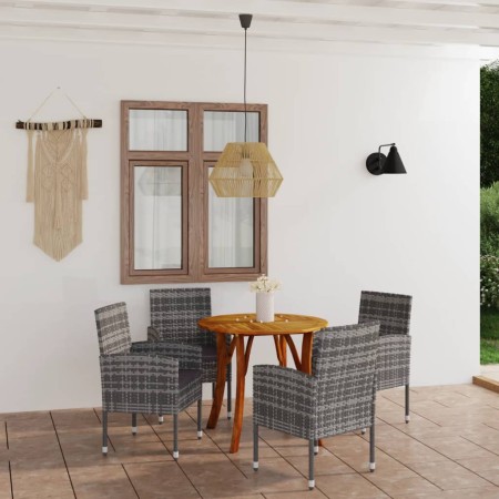 Juego de comedor de jardín 5 piezas gris antracita de vidaXL, Conjuntos de jardín - Ref: Foro24-3071792, Precio: 343,26 €, De...