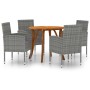 Juego de comedor de jardín 5 piezas gris antracita de vidaXL, Conjuntos de jardín - Ref: Foro24-3071792, Precio: 343,26 €, De...