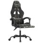 Silla gaming con reposapiés cuero sintético negro camuflaje de vidaXL, Sillones para videojuegos - Ref: Foro24-3143841, Preci...