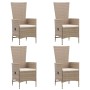 Juego de comedor de jardín 5 piezas beige de vidaXL, Conjuntos de jardín - Ref: Foro24-3071820, Precio: 822,57 €, Descuento: %