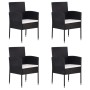 Black 5-Piece Garden Dining Set by vidaXL, Garden sets - Ref: Foro24-3071791, Price: 333,99 €, Discount: %