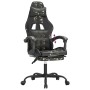 Silla gaming con reposapiés cuero sintético negro camuflaje de vidaXL, Sillones para videojuegos - Ref: Foro24-3143841, Preci...