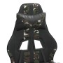 Silla gaming con reposapiés cuero sintético negro camuflaje de vidaXL, Sillones para videojuegos - Ref: Foro24-3143841, Preci...