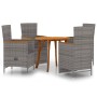 Gray 5-Piece Garden Dining Set by vidaXL, Garden sets - Ref: Foro24-3071776, Price: 622,25 €, Discount: %