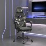 Silla gaming con reposapiés cuero sintético negro camuflaje de vidaXL, Sillones para videojuegos - Ref: Foro24-3143865, Preci...