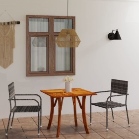 Juego de comedor de jardín de 3 piezas gris de vidaXL, Conjuntos de jardín - Ref: Foro24-3071910, Precio: 228,99 €, Descuento: %