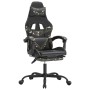 Silla gaming con reposapiés cuero sintético negro camuflaje de vidaXL, Sillones para videojuegos - Ref: Foro24-3143865, Preci...