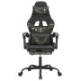 Silla gaming con reposapiés cuero sintético negro camuflaje de vidaXL, Sillones para videojuegos - Ref: Foro24-3143865, Preci...