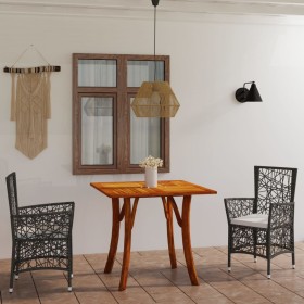 Brown 3-piece garden dining set by vidaXL, Garden sets - Ref: Foro24-3071873, Price: 363,35 €, Discount: %