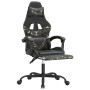 Silla gaming con reposapiés cuero sintético negro camuflaje de vidaXL, Sillones para videojuegos - Ref: Foro24-3143865, Preci...