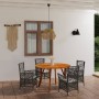 Juego de comedor para jardín 5 piezas marrón de vidaXL, Conjuntos de jardín - Ref: Foro24-3071812, Precio: 763,99 €, Descuent...