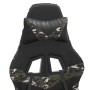 Silla gaming con reposapiés cuero sintético negro camuflaje de vidaXL, Sillones para videojuegos - Ref: Foro24-3143865, Preci...