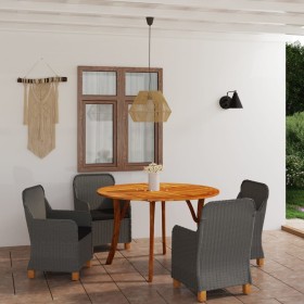 Dark Gray 5-Piece Garden Dining Set by vidaXL, Garden sets - Ref: Foro24-3071845, Price: 630,99 €, Discount: %