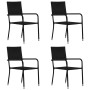 Black 5-Piece Garden Dining Set by vidaXL, Garden sets - Ref: Foro24-3071834, Price: 376,14 €, Discount: %