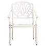 Bistro table and chairs 5 pieces white cast aluminum by vidaXL, Garden sets - Ref: Foro24-3070606, Price: 879,56 €, Discount: %