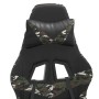 Silla gaming cuero sintético negro y camuflaje de vidaXL, Sillones para videojuegos - Ref: Foro24-3143853, Precio: 118,13 €, ...