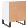 Mesita de noche madera contrachapada blanco brillo 40x35x50 cm de vidaXL, Mesitas de noche - Ref: Foro24-830688, Precio: 59,9...