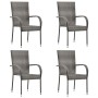 Juego de comedor para jardín 5 piezas gris de vidaXL, Conjuntos de jardín - Ref: Foro24-3071811, Precio: 408,42 €, Descuento: %