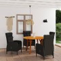 Juego de comedor para jardín de 5 piezas negro de vidaXL, Conjuntos de jardín - Ref: Foro24-3071808, Precio: 872,30 €, Descue...