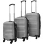 Set of rigid trolley suitcases 3 pieces silver 45.5/55/66 cm by vidaXL, Suitcases - Ref: Foro24-91142, Price: 128,44 €, Disco...