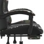 Silla gaming con reposapiés cuero sintético negro camuflaje de vidaXL, Sillones para videojuegos - Ref: Foro24-3143889, Preci...