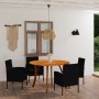 Juego de comedor para jardín de 5 piezas negro de vidaXL, Conjuntos de jardín - Ref: Foro24-3071838, Precio: 480,44 €, Descue...