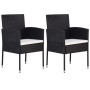 3-piece black garden dining set by vidaXL, Garden sets - Ref: Foro24-3071913, Price: 244,09 €, Discount: %