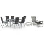 Garden dining set 10 pieces black and silver by vidaXL, Garden sets - Ref: Foro24-3070646, Price: 546,99 €, Discount: %