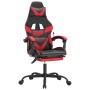 Gaming chair with footrest black red synthetic leather by vidaXL, Gaming chairs - Ref: Foro24-3143855, Price: 126,60 €, Disco...