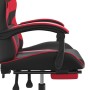 Gaming-Stuhl mit Fußstütze aus schwarzem rotem Kunstleder von vidaXL, Gaming-Stühle - Ref: Foro24-3143855, Preis: 126,60 €, R...