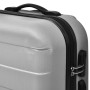 Set of rigid trolley suitcases 3 pieces silver 45.5/55/66 cm by vidaXL, Suitcases - Ref: Foro24-91142, Price: 128,44 €, Disco...