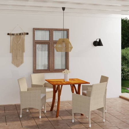 Beige 5-Piece Garden Dining Set by vidaXL, Garden sets - Ref: Foro24-3071855, Price: 343,10 €, Discount: %