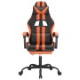 Gaming-Stuhl mit Fußstütze aus schwarz-orangefarbenem Kunstleder von vidaXL, Gaming-Stühle - Ref: Foro24-3143836, Preis: 123,...