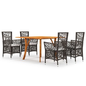 Brown 5-piece garden dining set by vidaXL, Garden sets - Ref: Foro24-3071946, Price: 695,36 €, Discount: %