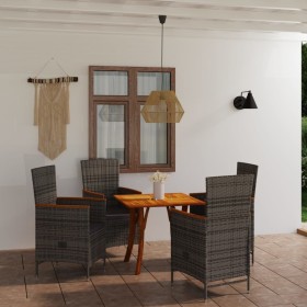 5-piece gray garden dining set by vidaXL, Garden sets - Ref: Foro24-3071892, Price: 611,47 €, Discount: %