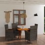 Juego de comedor para jardín 5 piezas gris de vidaXL, Conjuntos de jardín - Ref: Foro24-3071892, Precio: 611,99 €, Descuento: %