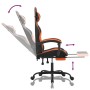 Silla gaming con reposapiés cuero sintético negro naranja de vidaXL, Sillones para videojuegos - Ref: Foro24-3143836, Precio:...