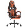 Gaming-Stuhl mit Fußstütze aus schwarz-orangefarbenem Kunstleder von vidaXL, Gaming-Stühle - Ref: Foro24-3143836, Preis: 123,...