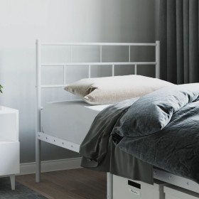 Cabecero de metal blanco 90 cm de vidaXL, Cabeceros y pies de cama - Ref: Foro24-355736, Precio: 23,99 €, Descuento: %