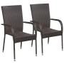 Brown 3-piece garden dining set by vidaXL, Garden sets - Ref: Foro24-3071867, Price: 238,99 €, Discount: %