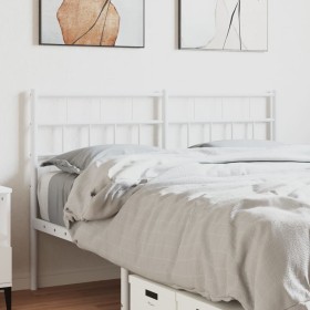 White metal headboard 120 cm by vidaXL, Headboards and footboards - Ref: Foro24-355739, Price: 27,58 €, Discount: %