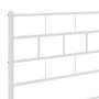 White metal headboard 140 cm by vidaXL, Headboards and footboards - Ref: Foro24-355741, Price: 29,58 €, Discount: %