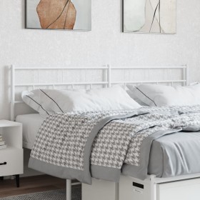 Cabecero de metal blanco 193 cm de vidaXL, Cabeceros y pies de cama - Ref: Foro24-355745, Precio: 32,29 €, Descuento: %