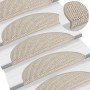 Self-adhesive sisal stair mat 15 units taupe 56x17x3 cm by vidaXL, Stair mats - Ref: Foro24-326859, Price: 70,98 €, Discount: %