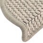 Self-adhesive sisal stair mat 15 units taupe 56x17x3 cm by vidaXL, Stair mats - Ref: Foro24-326859, Price: 70,98 €, Discount: %